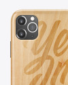 iPhone 11 Pro White Wooden Case Mockup