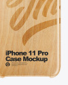 iPhone 11 Pro White Wooden Case Mockup