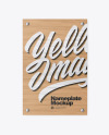 Wooden Nameplate Mockup