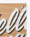 Wooden Nameplate Mockup