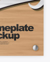 Wooden Nameplate Mockup