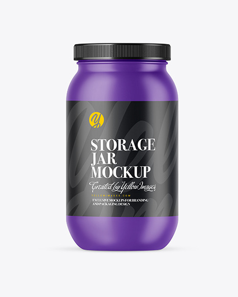 Matte Storage Jar Mockup - Storage