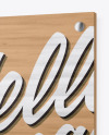 Wooden Nameplate Mockup