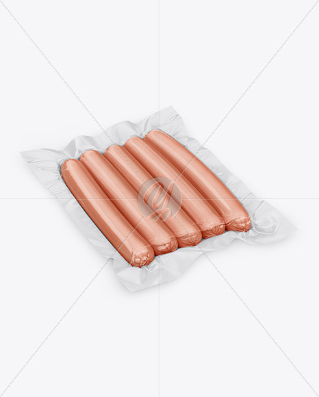 5 Sausages Pack Mockup - Half Side View