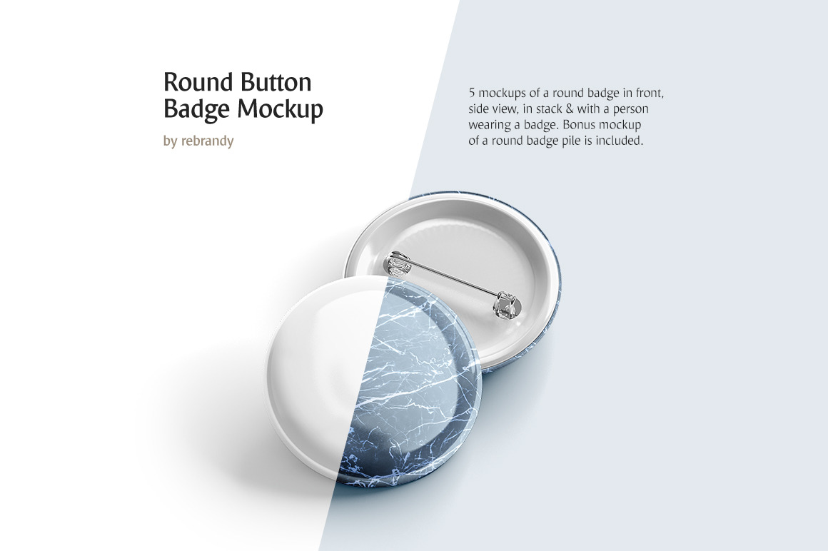 Round Button Badge Mockup Round Button Badge Mockup