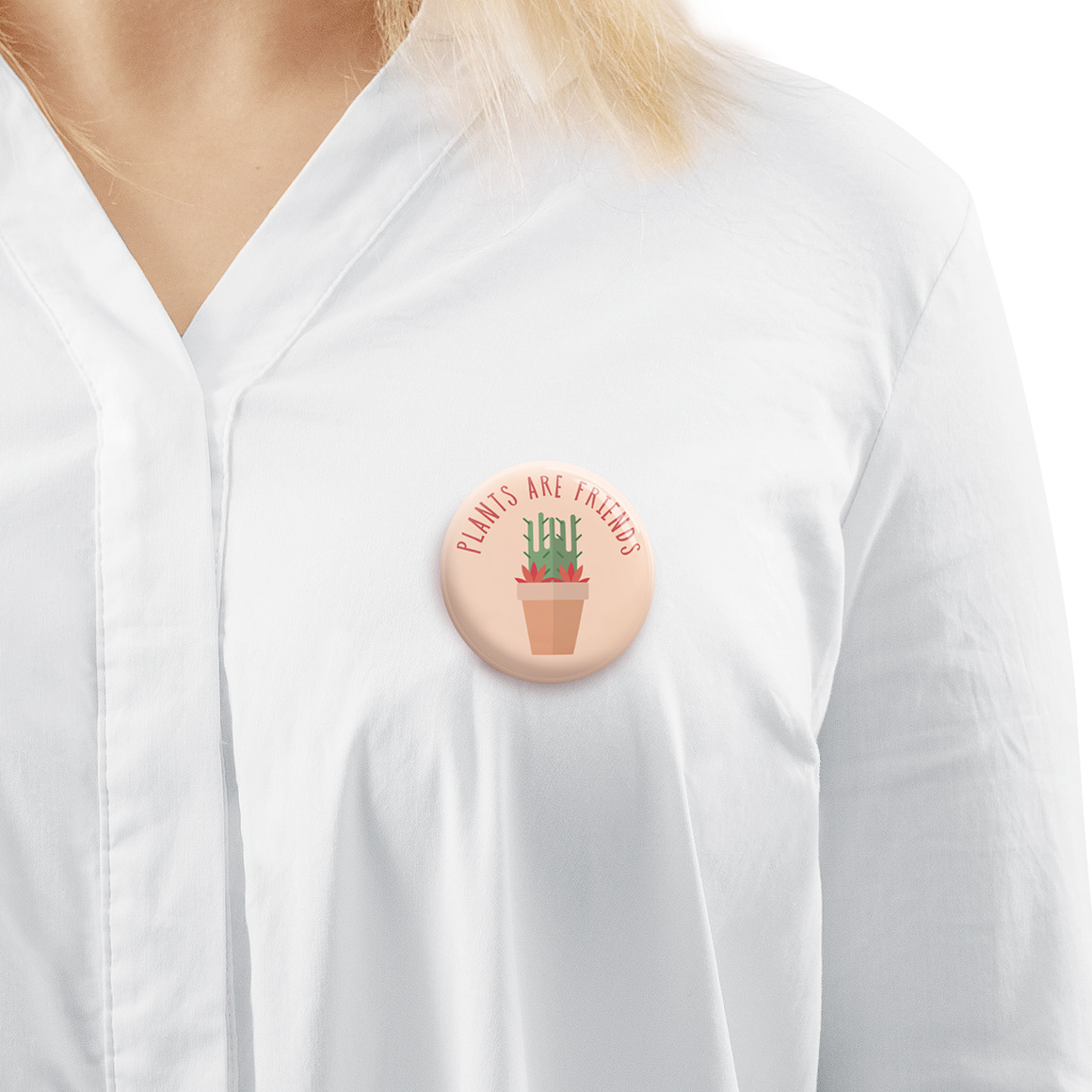 Round Button Badge Mockup