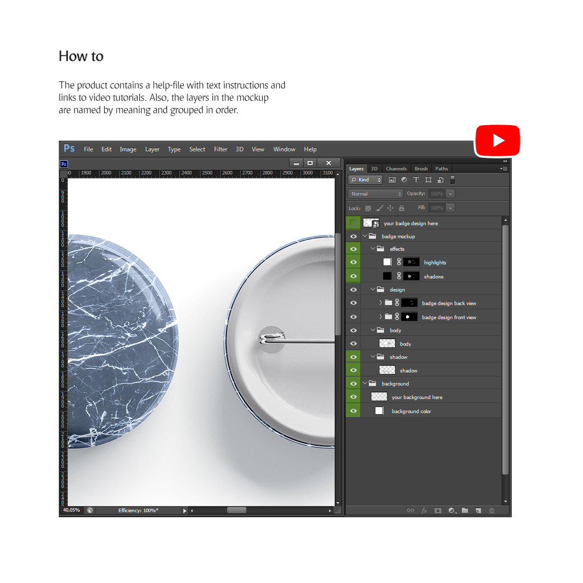 Round Button Badge Mockup Round Button Badge Mockup