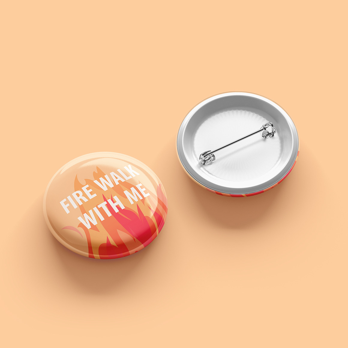 Round Button Badge Mockup