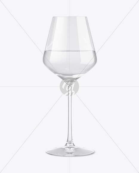 Clear Wine Glass Mockup