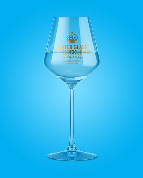 Clear Wine Glass Mockup