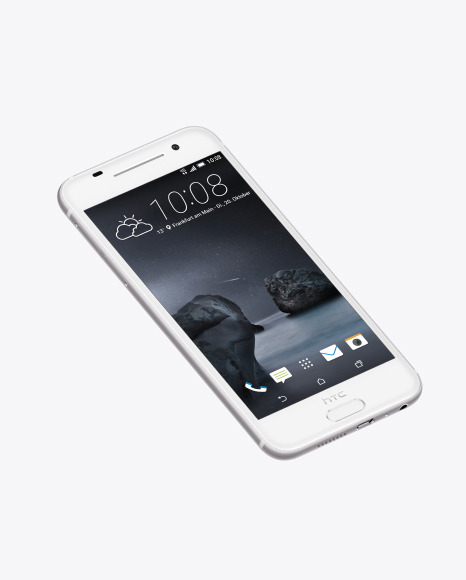 Opal Silver HTC A9 Phone Mockup - Phone