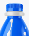 Dairy Bottle with Glossy Shrink Sleeve Mockup