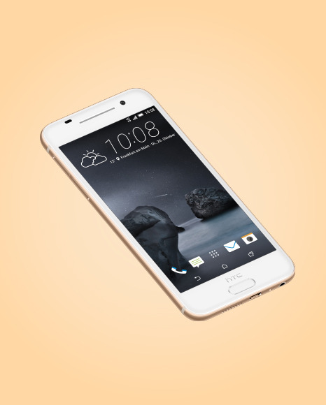 Rose Gold HTC A9 Phone Mockup