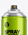 3 Metallic Spray Bottles Mockup