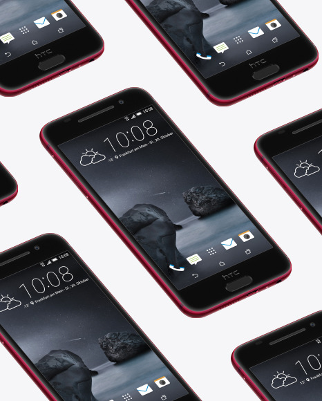 Deep Garnet HTC A9 Phone Mockup