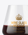 Red Wine Glass Mockup