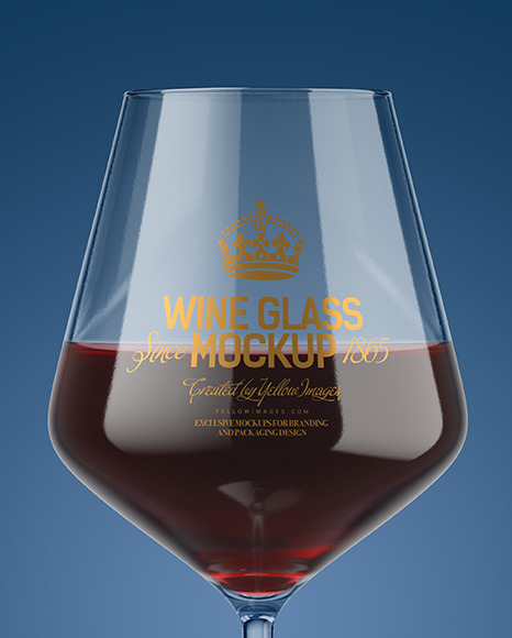 Red Wine Glass Mockup