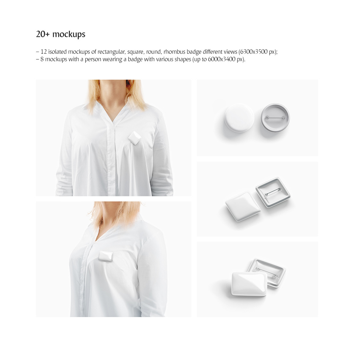 Button Badge Mockups Bundle Button Badge Mockups Bundle