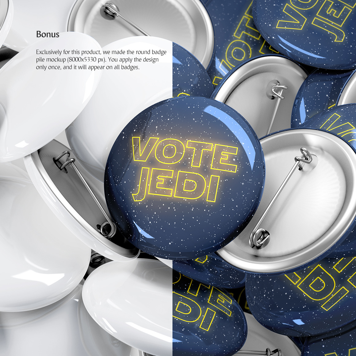 Button Badge Mockups Bundle