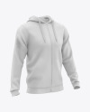 Men's Full-Zip Hooded Sweatshirt Mockup