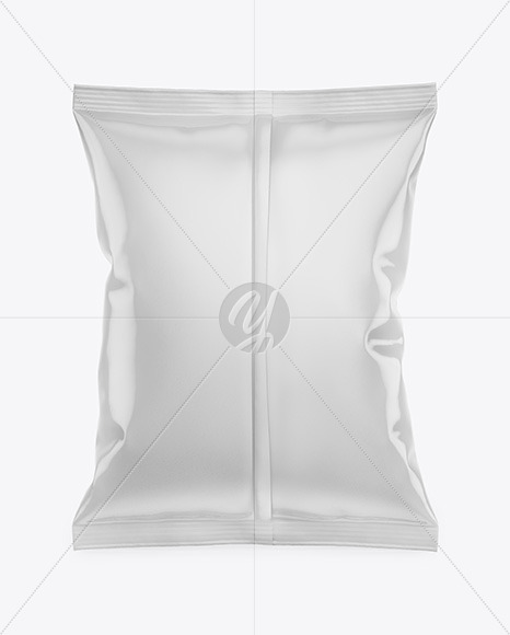 Glossy Snack Package Mockup - Back View