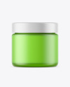 Frosted Color Glass Cosmetic Jar Mockup