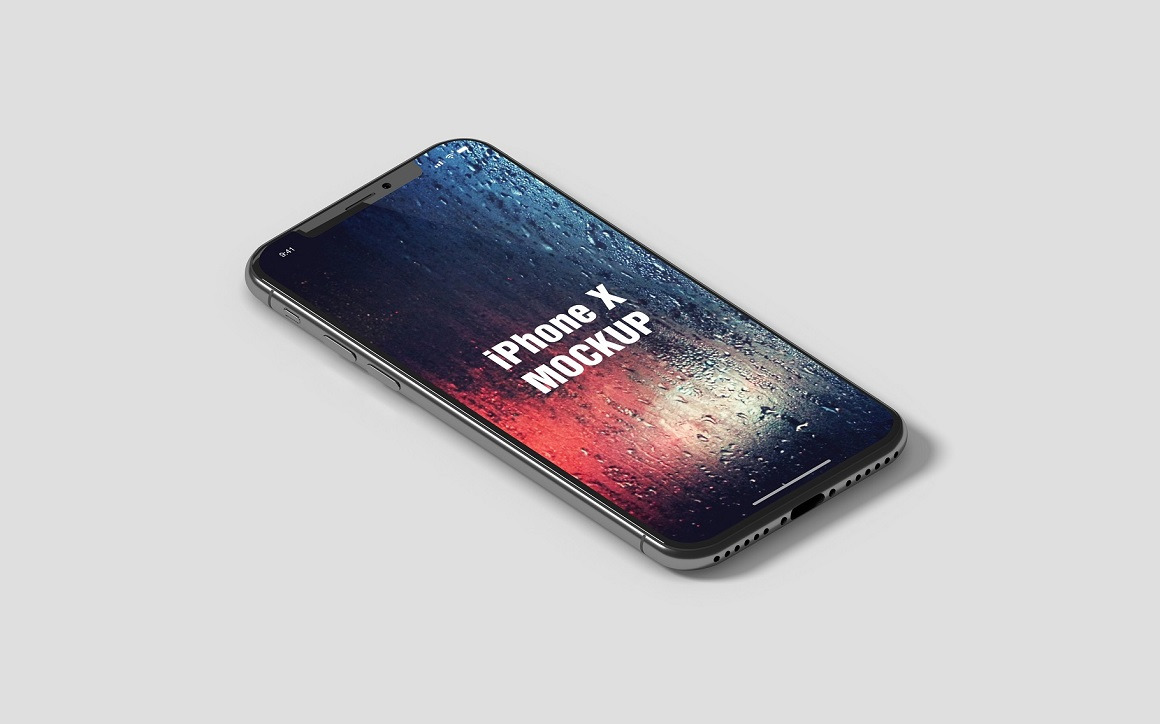 Isometric iPhone X Mockups Isometric iPhone X Mockups