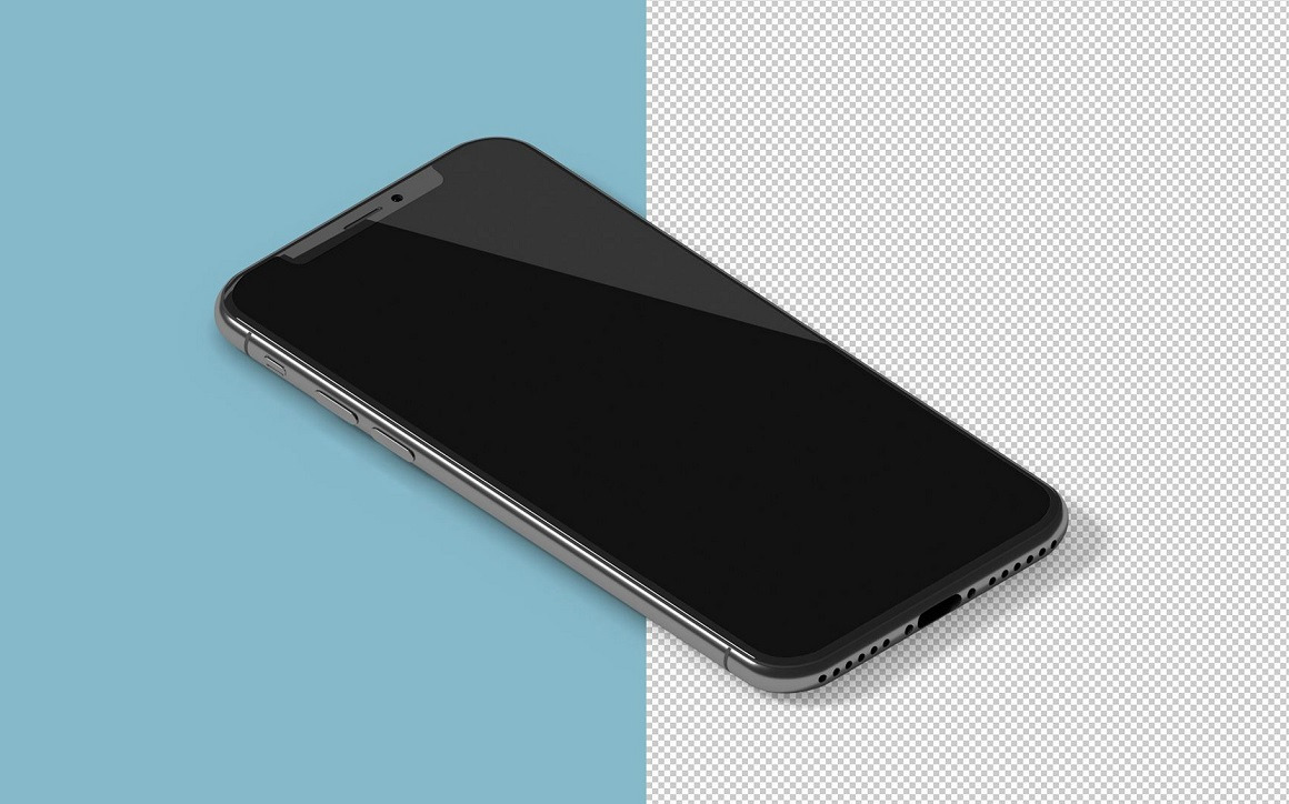 Isometric iPhone X Mockups Isometric iPhone X Mockups