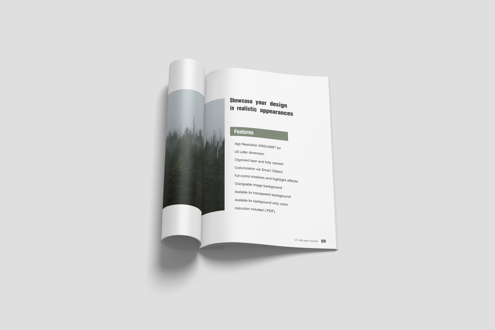 US Letter Brochure/ Magazine Mockup