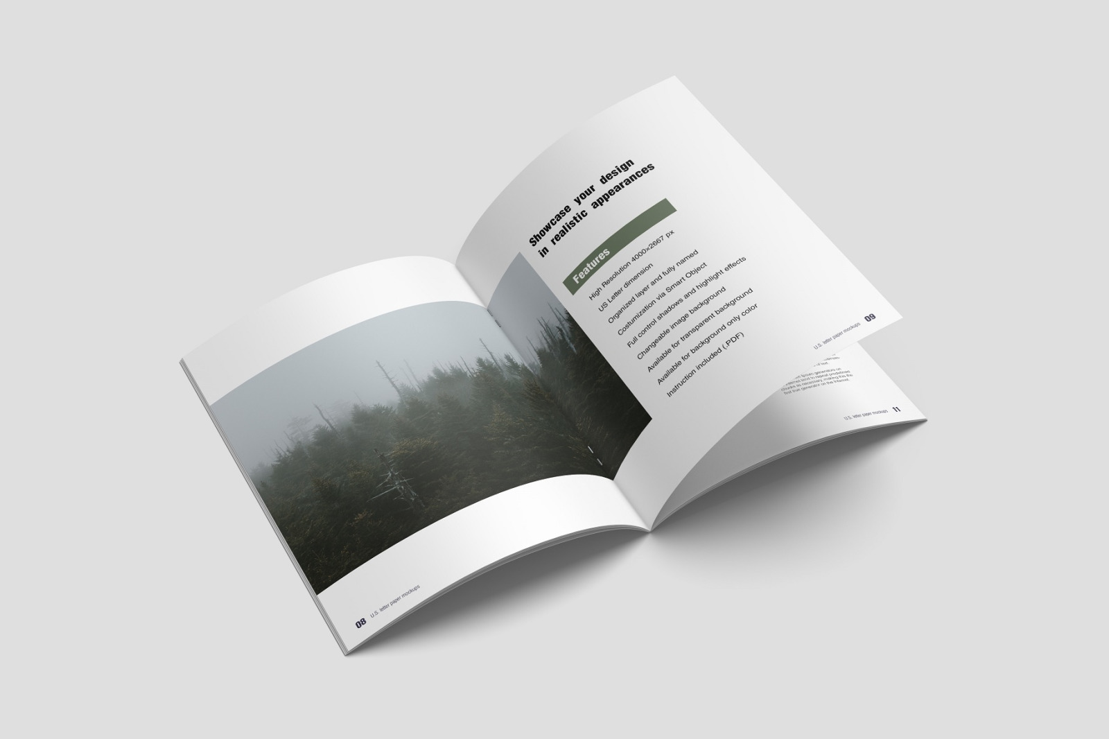 US Letter Brochure/ Magazine Mockup