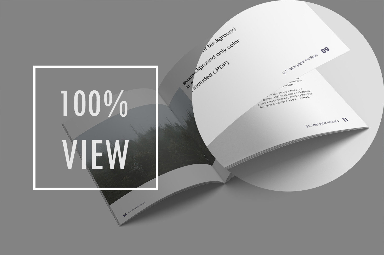 US Letter Brochure/ Magazine Mockup US Letter Brochure/ Magazine Mockup