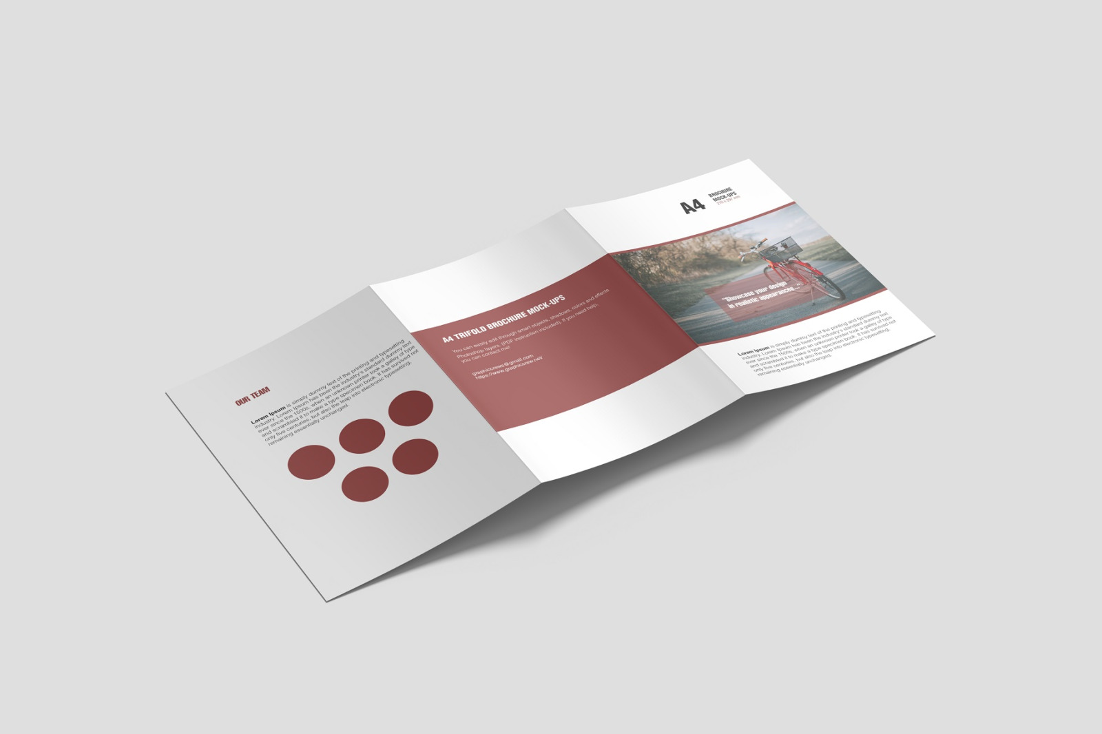 A4 Tri-fold Brochure Mockups