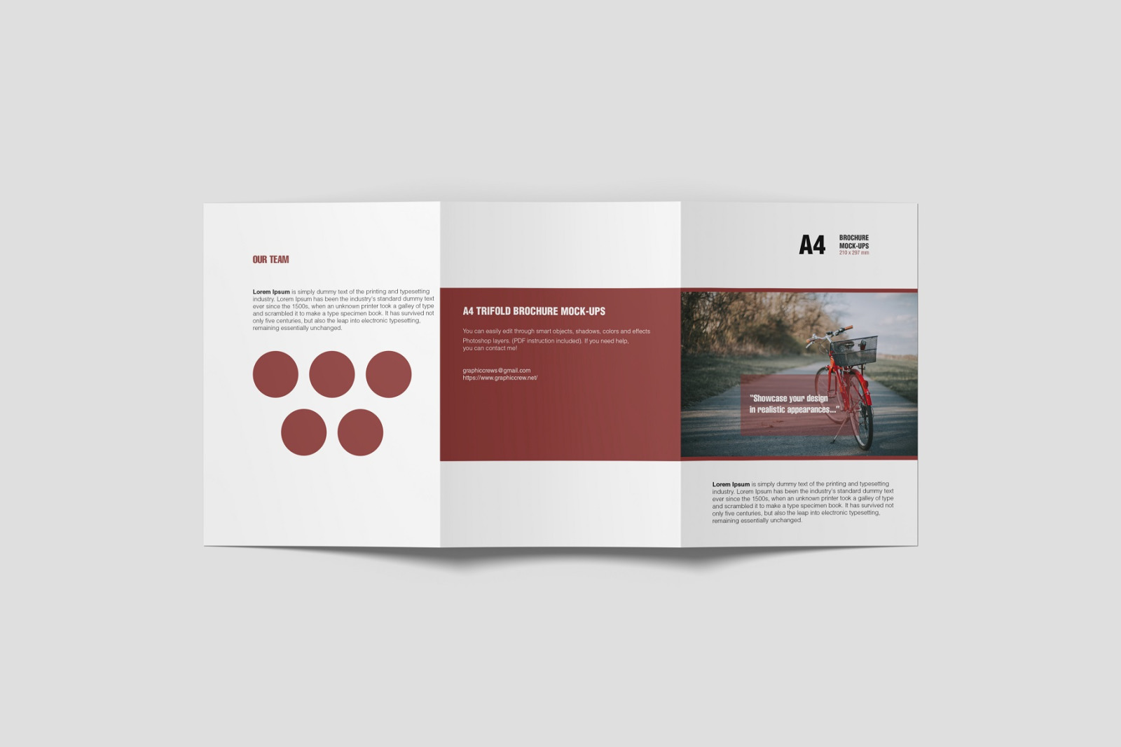 A4 Tri-fold Brochure Mockups