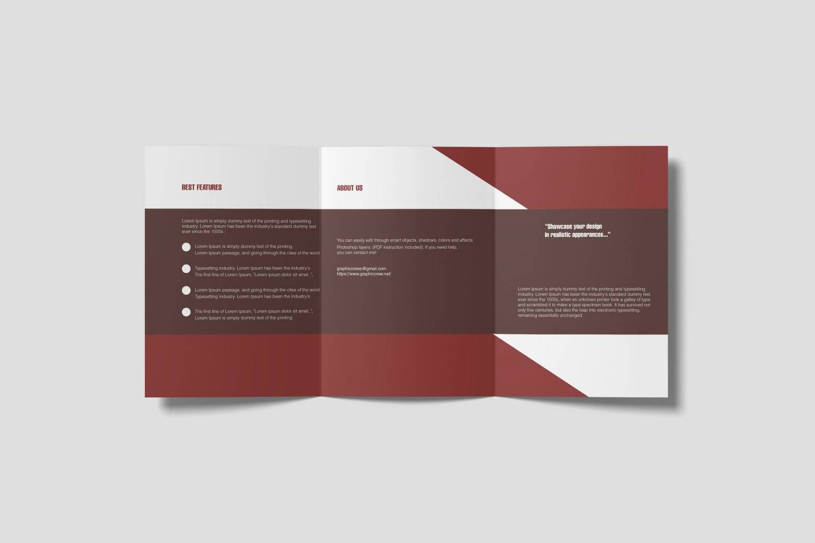 A4 Tri-fold Brochure Mockups