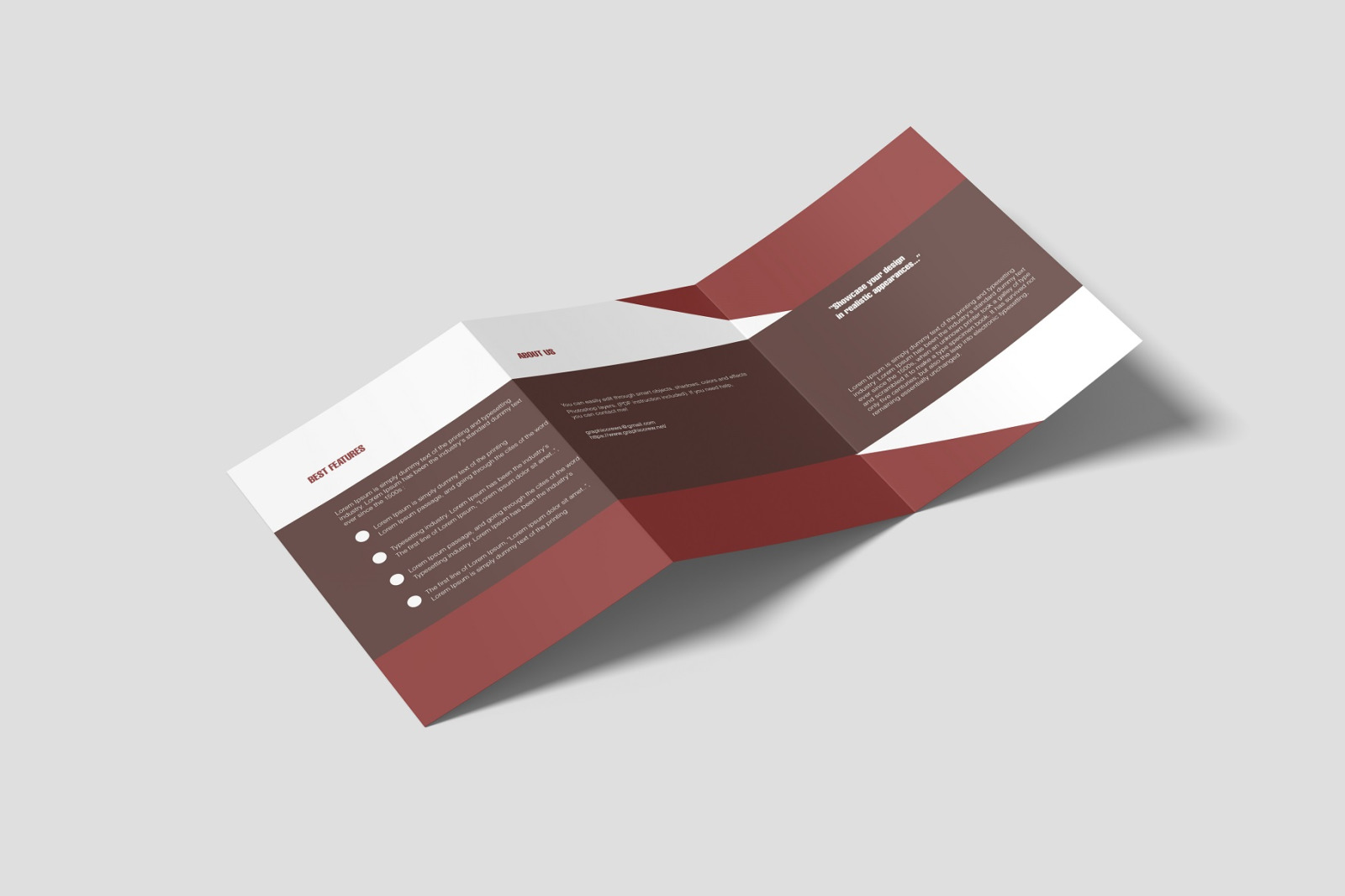 A4 Tri-fold Brochure Mockups