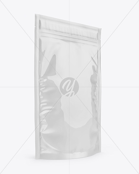 Glossy Stand Up Pouch with Zipper Mockup