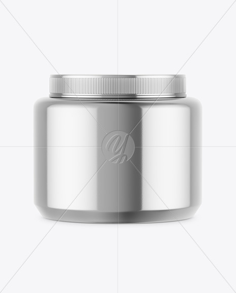 Glossy Metallic Hair Gel Jar Mockup