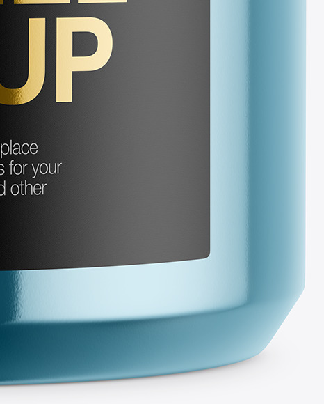 Glossy Metallic Hair Gel Jar Mockup