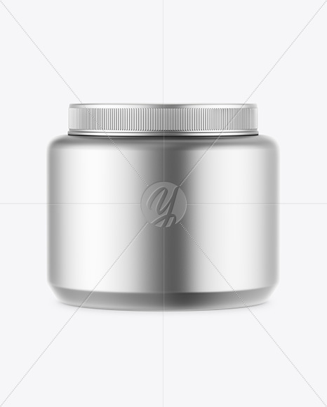 Matte Metallic Hair Gel Jar Mockup