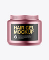 Matte Metallic Hair Gel Jar Mockup