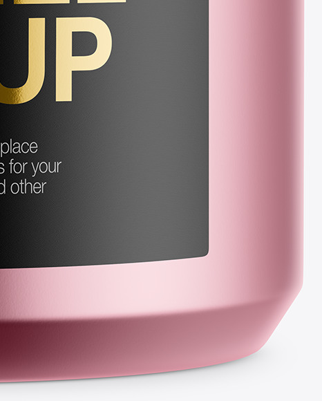 Matte Metallic Hair Gel Jar Mockup