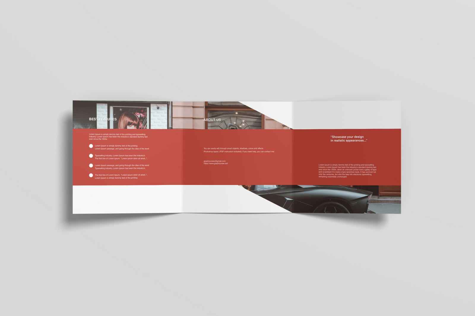 Square Trifold Brochure Mockups Square Trifold Brochure Mockups