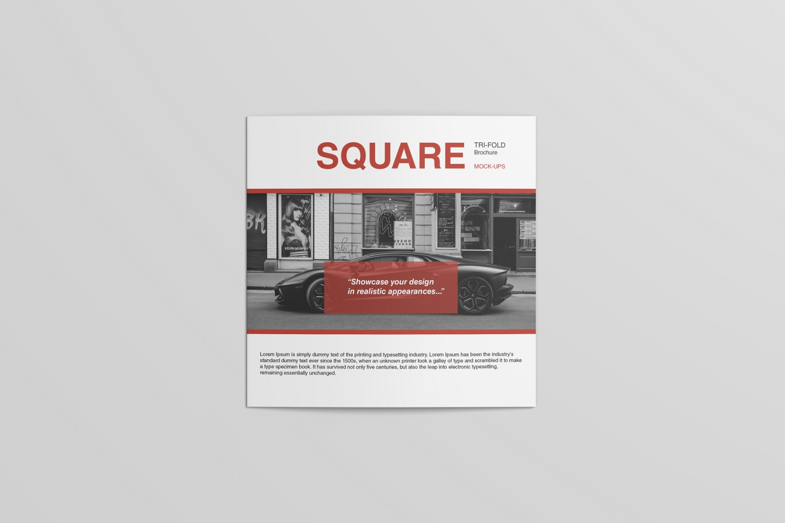 Square Trifold Brochure Mockups