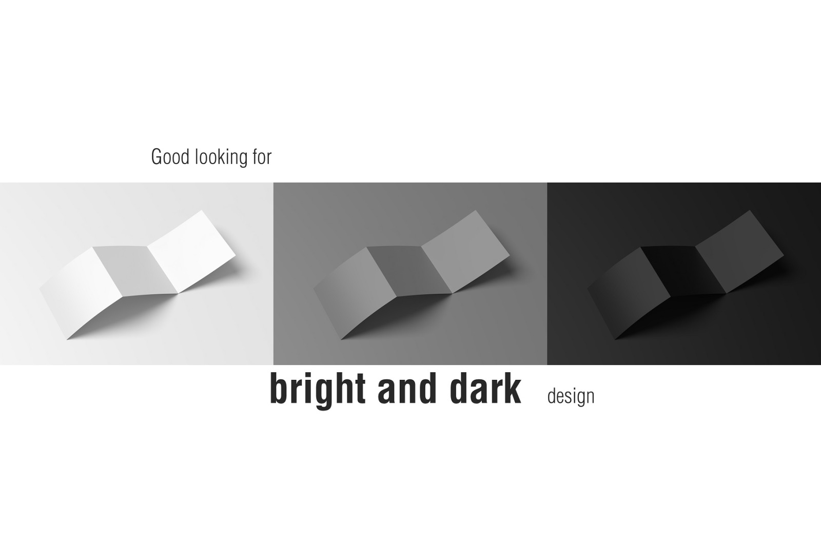 Square Trifold Brochure Mockups Square Trifold Brochure Mockups