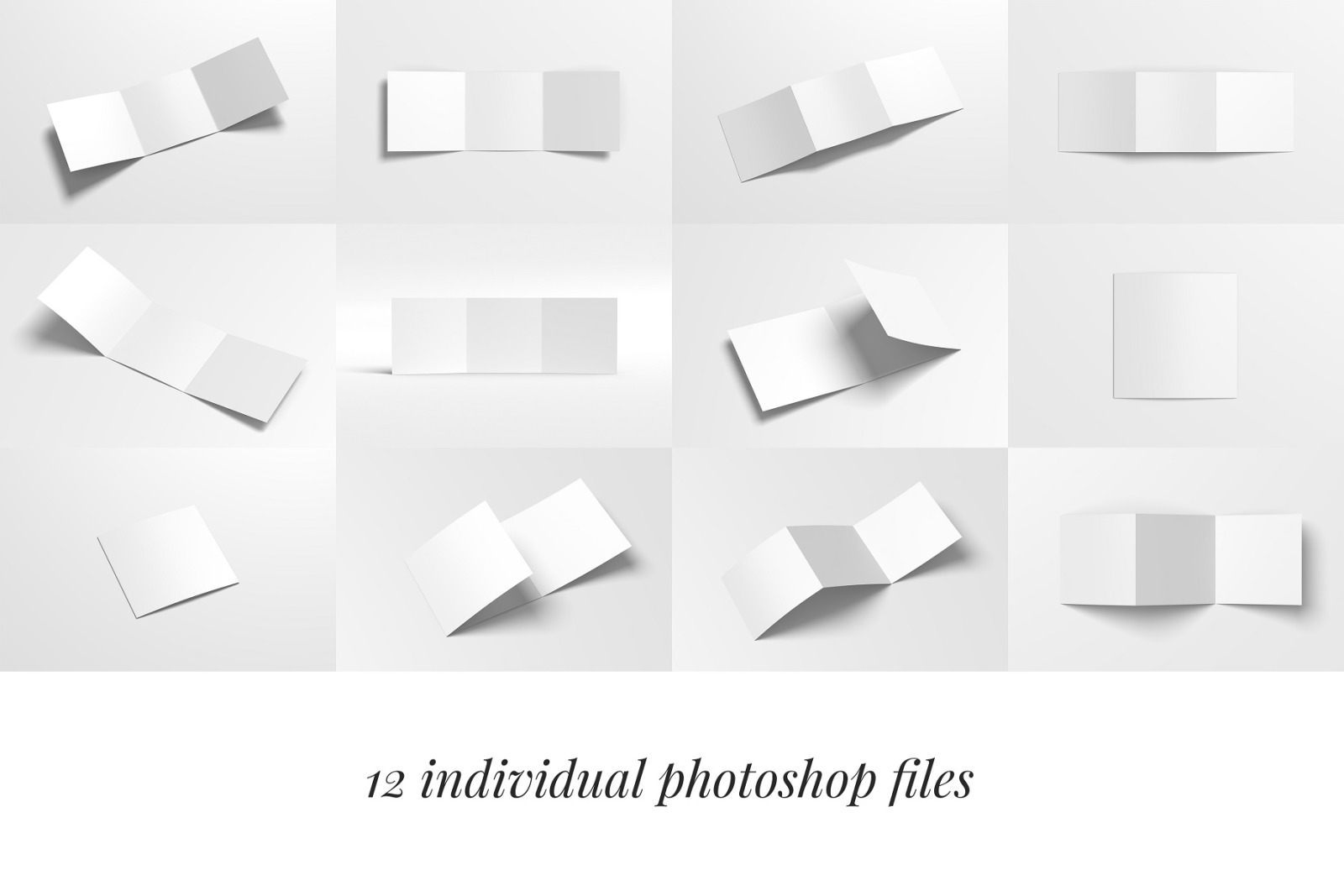 Square Trifold Brochure Mockups Square Trifold Brochure Mockups