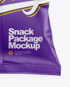 Matte Snack Package Mockup - Back View