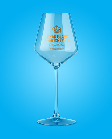 Clear Wine Glass Mockup