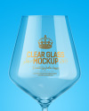 Clear Wine Glass Mockup