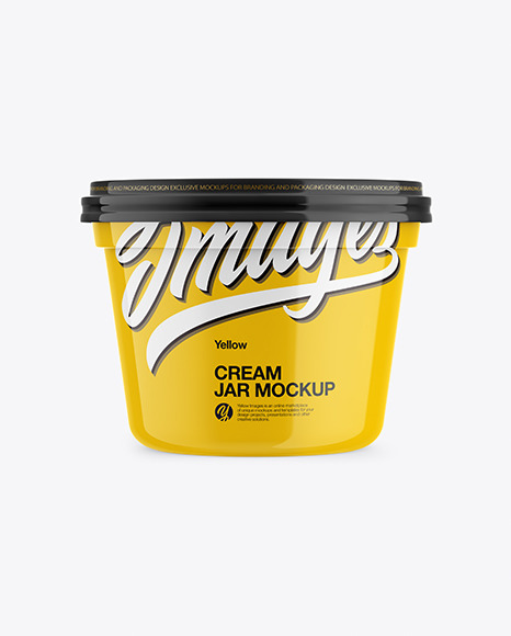 Glossy Cream Jar Mockup