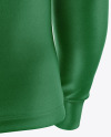 Men's Jersey With Long Sleeve Mockup - Back Half Side View